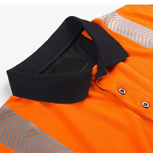 เสื้อโปโลแขนสั้นนิรภัยแบบสะท้อนแสงสำหรับงานก่อสร้าง พร้อมกระเป๋าเสื้อ สำหรับผู้หญิงและผู้ชาย - Product Image 4