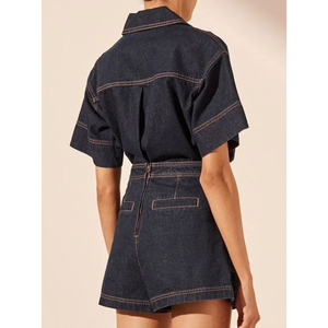 Ensemble jeans pour femmes élégantes 2025 Veste en jean avec pantalon Logo personnalisé prêt à expédier Vietnam vente en gros - Product Image 3