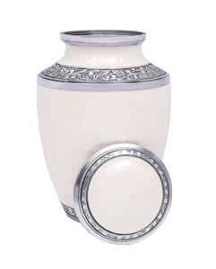 Hand Made Classy White Pearl Cremation <b>Urn</b> for Ashes <b>Large</b> Affordable <b>Urn</b> for Ashes <b>Large</b> Funeral Memorial - Product Image 1