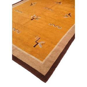 Tapis en laine noué à la main Nuray Gold, motif géométrique rectangulaire pour salon ou chambre à coucher - PAEM-369 - Product Image 2