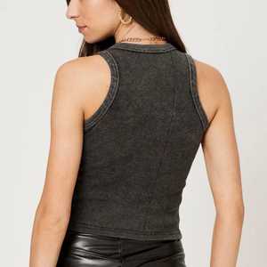 Venta caliente mujeres cuello cuadrado básico Racerback camiseta sin mangas ropa de Yoga activa sin mangas entrenamiento deporte gimnasio camisetas sin mangas mujeres 2025 - Product Image 5