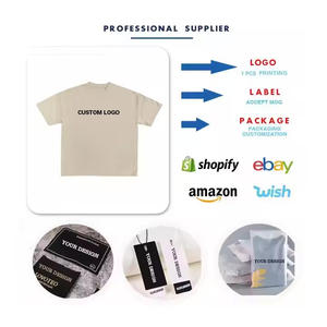 T-shirts épais 100% coton de haute qualité T-shirt uni surdimensionné T-shirt surdimensionné personnalisé pour hommes de grande taille - Product Image 6