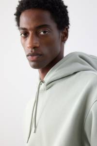 Sudaderas con capucha de felpa francesa en blanco personalizadas de alta calidad para hombres, ropa de calle, sudaderas con hombros caídos de gran tamaño para hombres - Product Image 4