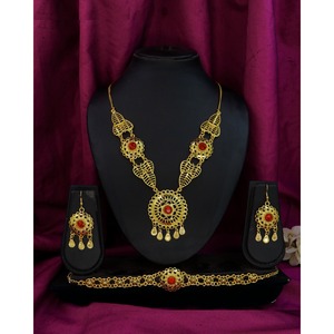 Ensemble de bijoux classiques africains plaqués or pour femmes, collier pendentif, boucles d'oreilles, bracelet, bague, bijoux de mariage traditionnels, bijoux de mode - Product Image 5