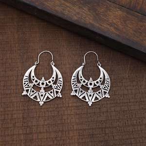 Pendientes finos de Plata de Ley 925 más vendidos, joyería de aro de diseñador de moda para mujeres y niñas, bodas étnicas de moda - Product Image 3