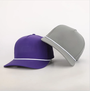 VN Ventas al por mayor Personalizable 5 Panel Golf Sombrero Láser Corte Agujeros 2D Bordado Logo Cuerda Impermeable Plástico Cierre trasero Ajustable - Product Image 3