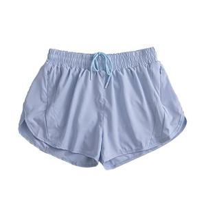 Wholesale Factory Direct Customized Logo Embroidered Polyester Microfiber Corduroy Solid Vintage High Waist <b>Quick</b> <b>Dry</b> <b>Shorts</b> - Product Image 5