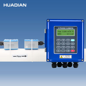 Atex 4g Din100 Débitmètre de liquide à ultrasons <span class=keywords><strong>portable</strong></span> Ip65 Rs485 Pince de batterie sur débitmètre d'eau à ultrasons mural - Product Image 1