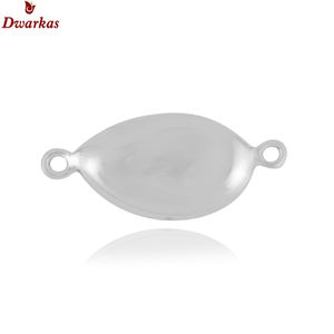 Abalorios de moda de lujo para mujer de Plata de Ley 925 sólida de estilo elegante, hallazgos de abalorios lisos chapados en rodio para la fabricación de joyas - Product Image 3