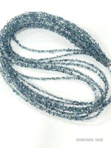 Cuentas de Topacio Azul Natural de Calidad AAA, Color Herkimar, Recubiertas de Cuarzo, Tamaño 2-3 mm - Product Image 2