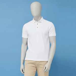 Camiseta de Golf Blanca de Alta Calidad en Spandex/Poliéster con Logotipo Personalizado, Oversize, Manga Corta, Antiarrugas, Tejido Sólido - Product Image 1