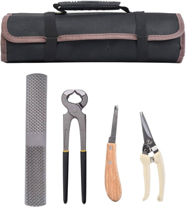 Juego de instrumentos veterinarios equinos profesionales, de herramientas para Kit herrador de caballos, incluye pinza para pezuñas, cuchillo recortador, escofina, etc. - Product Image 3