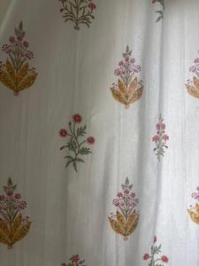 Wholesale 100% Cotton Hand Block Printed Door Drapes Custom Sizes Floral <b>Motif</b> Artisanal Ethnic Design 7X4 ft Curtains Valances - Product Image 6