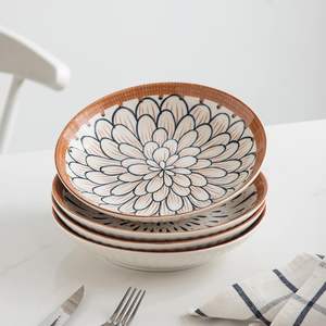 Hot Selling 2025 Rattan Dessert Fruit Bowls and Dishes with Ceramic - Product Image 1