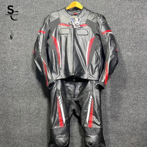 Nuevo Traje de Motociclismo de Moda, Traje de Motocicleta de Cuero Genuino de Alta Calidad, Chaqueta y Pantalón de Cuero para Motocicleta Totalmente Protector - Product Image 5