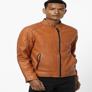 Chaqueta de Cuero Genuino para Hombre FALCON SPORTS, Venta al Por Mayor OEM, Impermeable y Resistente al Viento, Ropa de Abrigo de Otoño en Todos los Colores - Product Image 1