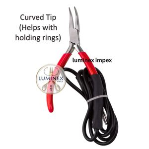Luminex Impex High Quality Grounded <b>Bent</b> <b>Nose</b> <b>Pliers</b> Stainless Steel for Permanent Jewelry Welding and Jewelry Making Tools - Product Image 1