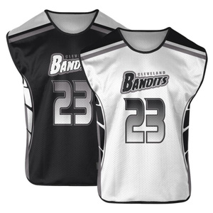 Salida de fábrica Logotipo sublimado personalizado Reversible Lacrosse Pinnies Reversible Lacrosse Uniformes Ropa deportiva - Product Image 3