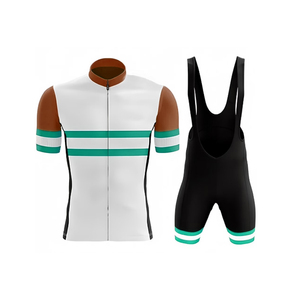 Uniforme de bicicleta de carretera transpirable de alta calidad para hombres, conjunto de Jersey de Ciclismo de manga corta, Kit de pantalones cortos, venta de fábrica, servicio OEM disponible - Product Image 1