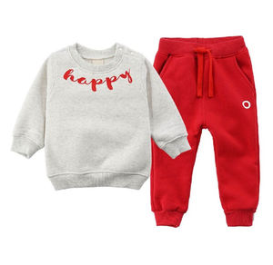 Dernier modèle de vêtements pour enfants pulls unisexe col rond à manches longues sweatshirts unis sans capuche pour enfants garçons filles - Product Image 4