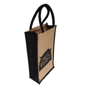 Sac de transport de vin écologique en toile de Jute à usage intensif pour cadeau de noël - Product Image 2