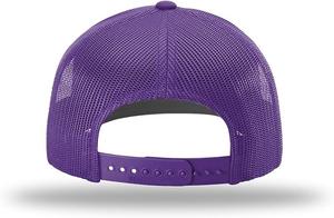Casquettes de camionneur personnalisées pour adultes, couleur violette, dos en maille, casquettes de camionneur, chapeaux en toile, 100% polyester, couvre-chef sportif, vente en gros - Product Image 3