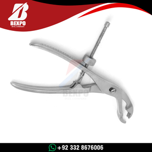 Pinzas de sujeción de huesos Lambotte de acero de alta calidad, 8.75 pulgadas, mandíbulas autoajustables manuales con trinquete, acero inoxidable, ortopédicas, CE - Product Image 2