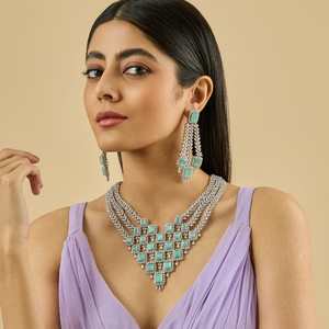 Zircon Bridal Necklace Elegant <b>Wedding</b> <b>Accessory</b> - Product Image 1