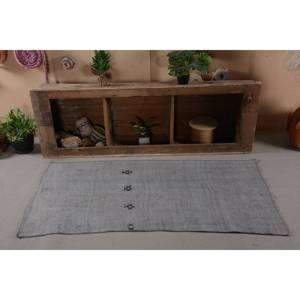 Rústico gris 29X57 pies Área grande Alfombra turca vintage Patrón rectangular clásico Lana con respaldo de látex para adolescentes Estilo clásico - Product Image 1