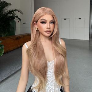 Rosie-DWY Light Brown Synthetic <b>Wig</b> 136 Lace Front Free Part Wavy Tresses Wavy Tresses Synthetic <b>Wig</b> - Product Image 4