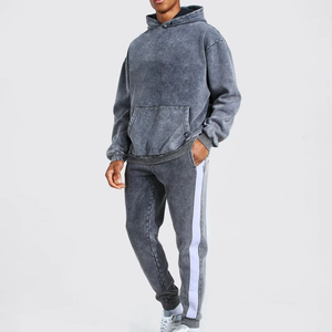 Conjunto Deportivo de Dos Piezas para Hombre, con Cremallera Completa, 100% Algodón, con Logotipo Personalizado, Tejido Antibacteriano - Product Image 3