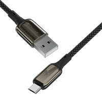Proove métal dense Micro USB 2.4A charge câble de données tressé en Nylon pour chargeur de téléphone portable Android câble de Date couleur noire
