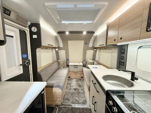 Phoenix Gray 4x4 Lightweight Travel Trailer Caravan Mini Modern Aluminum <b>Sticker</b> Design with Independent Suspension for Camping - Product Image 4