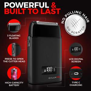 Afeitadora Eléctrica para Hombre con Triple Cuchilla, Rasuradora Profesional para Cabezas Calvas, Afeitadora de Lámina Metálica para Uso Facial y Aplicaciones en RV - Product Image 6