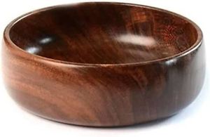 Ventes directes d'usine Bol en bois rond en bois de mangue de bonne qualité Vaisselle Bol alimentaire de grande taille de fournisseurs indiens. - Product Image 3