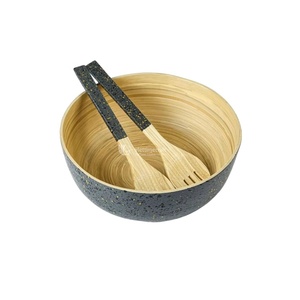 ชุดชามไม้ไผ่แบบม้วนเป็นเกลียว ของขวัญ ของตกแต่งบ้านและสวน ชุดอาหารเย็น ชุดอาหารเย็นไม้ไผ่ ขายส่งจากผู้ผลิต Viettimecraft - Product Image 3