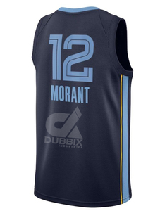 Maillot de basket-ball Memphis 2024-25, haute qualité, 100% polyester, logo personnalisé cousu, broderie 3D, uniforme d'équipe pour la saison d'hiver - Product Image 2
