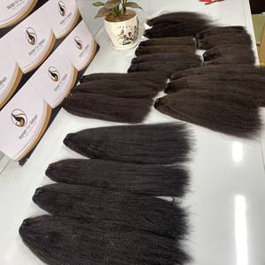 8 Inches 32 Inch High Quality Kinky Straight Natural Color Brazilian Cuticle Aligned Virgin Raw Human Hair Bundle Natural Wave - Product Image 3