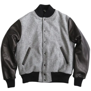 Blouson universitaire en laine rouge pour homme, style urbain, coupe régulière, coupe-vent, respirant, col montant, boutons recouverts, hiver - Product Image 5