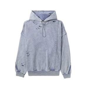 Sudaderas con capucha desgastadas de estilo vintage con diseño de impresión personalizado, ropa de calle ligera de gran tamaño, sudaderas con cremallera para hombres - Product Image 6