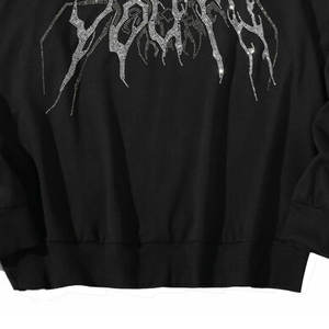 Sudadera con capucha extragrande de calidad con cremallera completa y estampado de pedrería para mujer y hombre, forro polar transpirable, talla grande, accesorio de invierno - Product Image 6