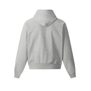 Sudadera con capucha de algodón 100% Terry de color liso con cremallera, diseño creativo de empalmes, ecológica, de talla grande para hombre, venta al por mayor, gran éxito de ventas. - Product Image 5