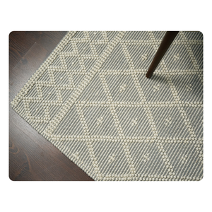 Handcrafted Wool and Cotton <b>Boho</b> <b>Rug</b> Stylish and Comfortable Floral Pattern Handwoven for Home Use Plush Pile Height - Product Image 1