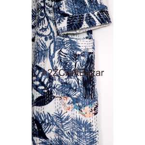 Veste kimono Kantha de luxe élégante, matelassée, imprimée à la main, 100% coton, élégante, pour l'hiver, vêtements de fête, respirante, douce pour femmes - Product Image 3