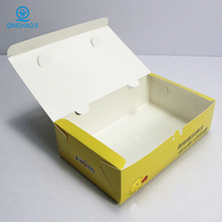 Boîtes à emporter pour poulet frit, personnalisables, imperméables, gaufrées, de luxe, écologiques, en carton blanc, emballage alimentaire de qualité alimentaire