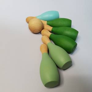 ชุดของเล่นสลักรูปโบว์ลิ่ง AMF สำหรับเด็กเล่นเกมแบบดั้งเดิมเพื่อการศึกษาที่ทำจากไม้ไม่เป็นพิษในร่มและกลางแจ้ง - Product Image 4