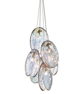 SIMIG Loommol Mejillones Diseñador Conchas Ventilador Lámpara colgante de vidrio para Loft Living Espiral Escalera Mesa de cena Candelabro combinable - Product Image 2