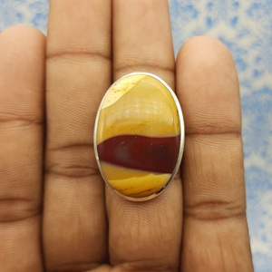 925 Plata de ley sólida Natural Bumble Bee Japser Anillo de piedras preciosas ahora a precio de fábrica Joyería de piedra para la venta - Product Image 3