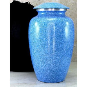 Dernière conception d'urnes de crémation de forme personnalisée, bleues avec des taches blanches, urnes de cendres humaines pour fournitures funéraires pour adultes - Product Image 4