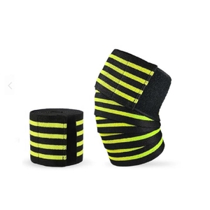 Genouillères élastiques réglables de qualité supérieure avec sangles pour adultes-Genouillères d'haltérophilie à compression de haute qualité - Product Image 2